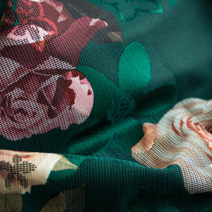 Dark green with floral